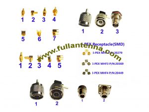 Conectores FA.RF3, todo tipo de conectores MCX, MMCX, BNC, TNC, N, IPEX, SMB, SMC o personalizados