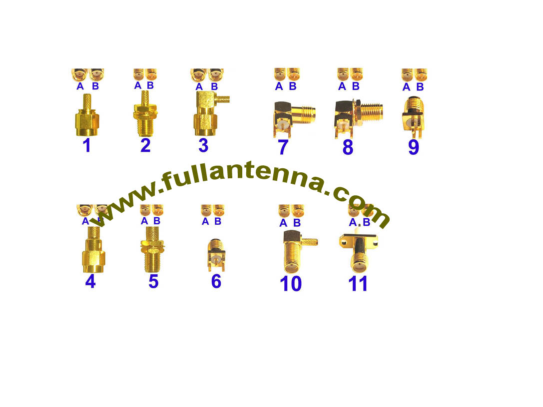 Connecteurs FA.SMA1, toutes sortes de connecteurs SMA, mâle ou femelle, à angle droit ou droit, personnalisés